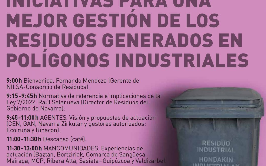 Jornada de Iniciativas para una mejor gestión de los residuos («municipales») generados en polígonos industriales