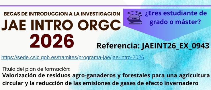 Abierta la convocatoria JAE Intro ORGC 2026